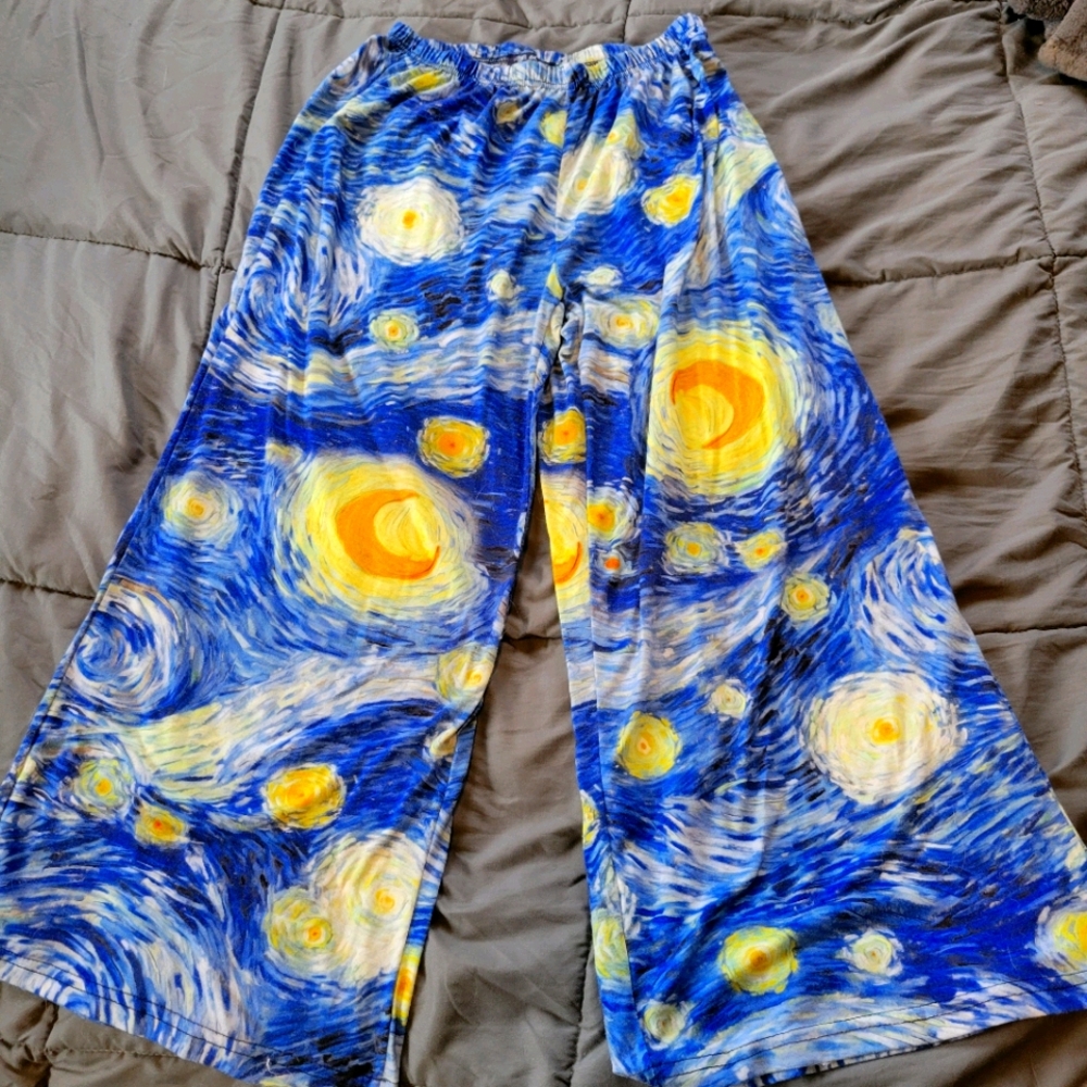 Starry Night Van Gogh Flare Pants